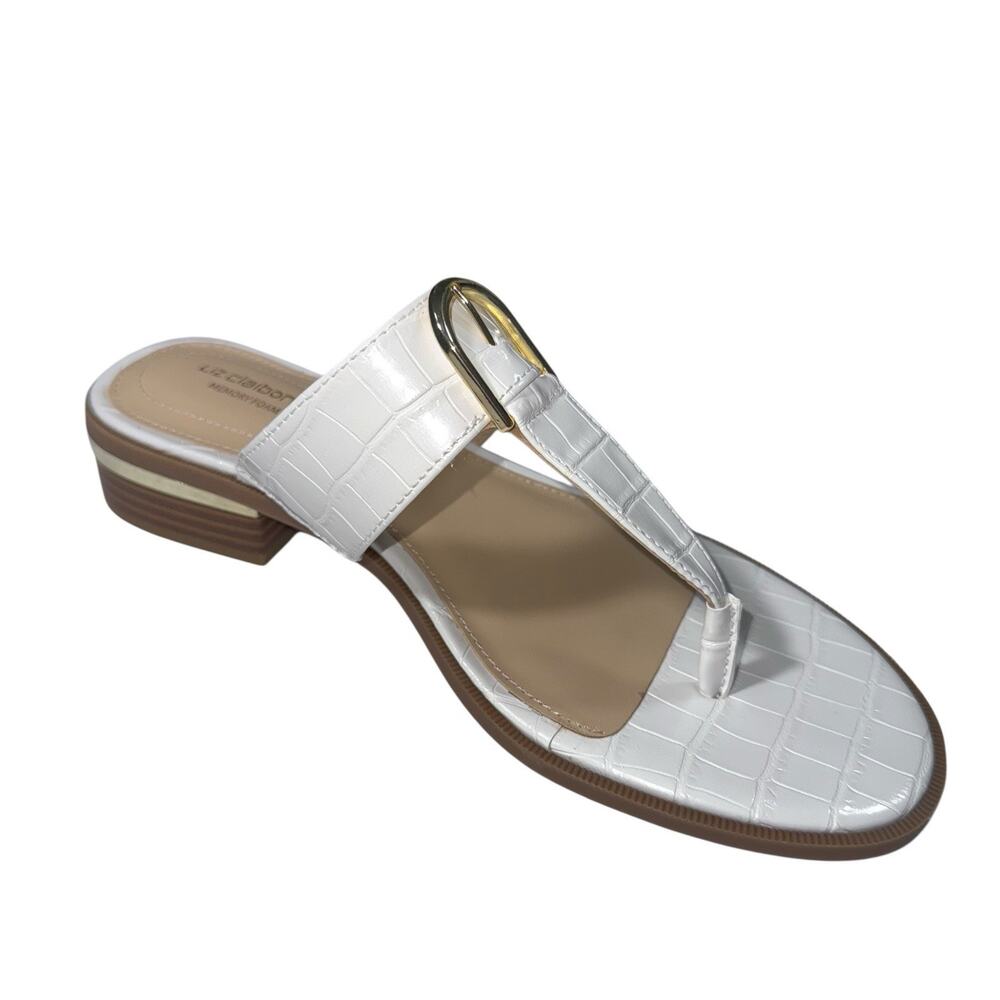 Liz Claiborne Women's April White Heeled Sandals SZ/7.5